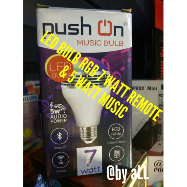 LAMPU LED BULB 7 WATT RGB + REMOTE & MUSIK 5 WATT