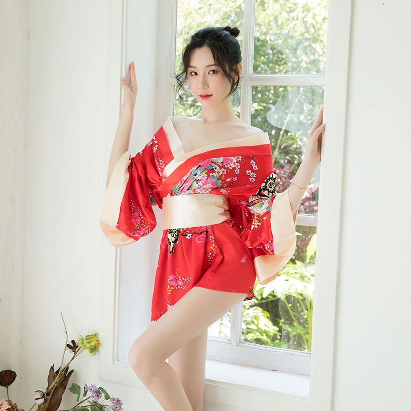 Lingerie Kostum Cosplay Yukata Wanita Jepang model Pita Seksi Premium S M L XL