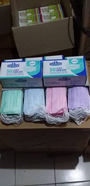 Masker safeguard cantol kuping murah isi 50 pcs per box