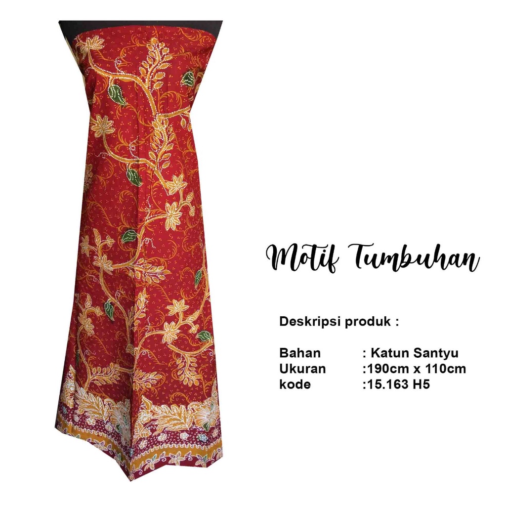 Batik Tulis Madura Premium Warna Merah Maroon