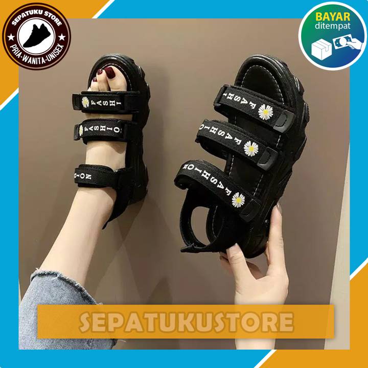 Sandal Gunung Wanita Murah Kekinian Sendal Tali Remaja Cewek Terbaru Korea Original Lokal Brand Kore