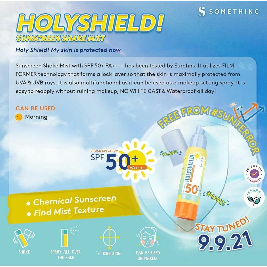 SOMETHINC Holyshield Sunscreen Shake Mist