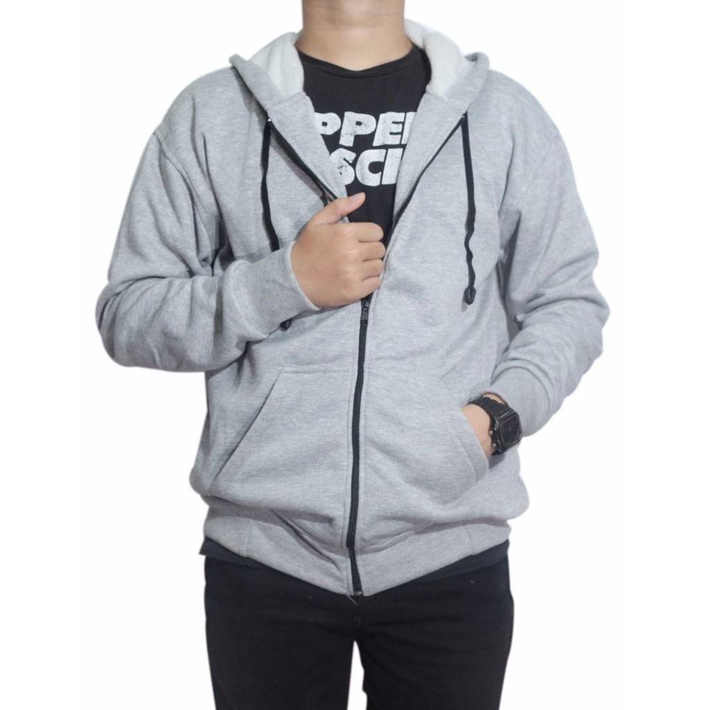 Sweater Hoodie Polos Unisex Pria dan Wanita / Jaket Zipper Polos / M sampai XXL Bahan Premium Tebal