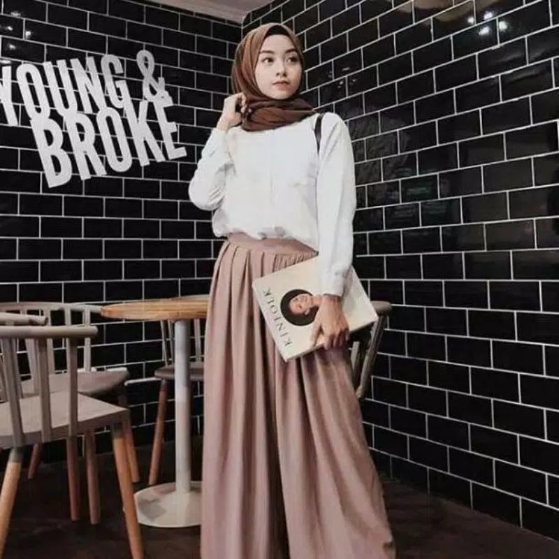 Kulot Rempel,celana bawahan wanita,kulot muslimah ,kulot murah