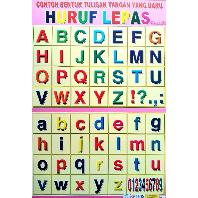 Jual Poster Abjad Huruf Lepas | Shopee Indonesia