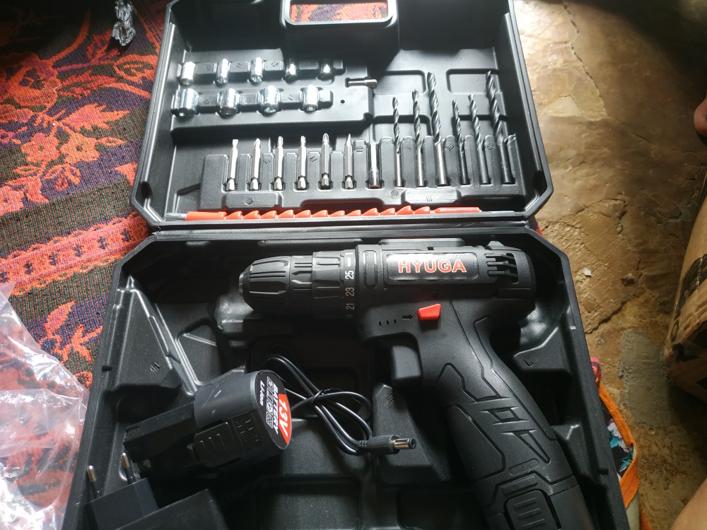 Bor Baterai Cordless Hyuga 13volt Tembok Besi Kayu Japan Tahan Panas Promo