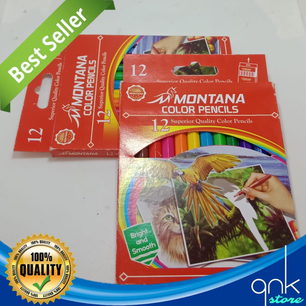 Pencil / Pensil Warna Montana 12 Warna Pendek / Montana Colour Pencil