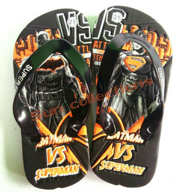 Sandal anak anak Batman Vs Superman  1kg(15 pasang)