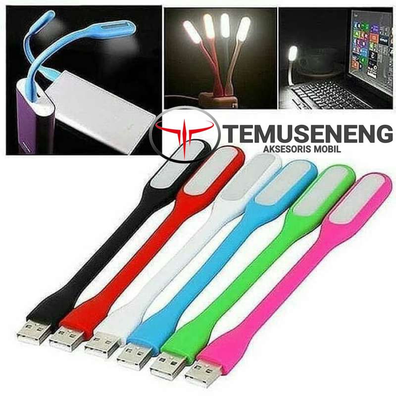 Lampu Usb Led Sikat Baca Portable Fleksibel Stick Lampu Emergency Led Lentur Charger Power Bank Pc