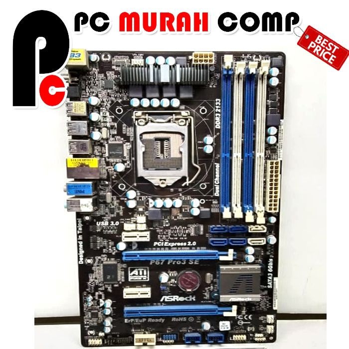 MOTHERBOARD LGA 1155 H67 ATX Merek Asrock