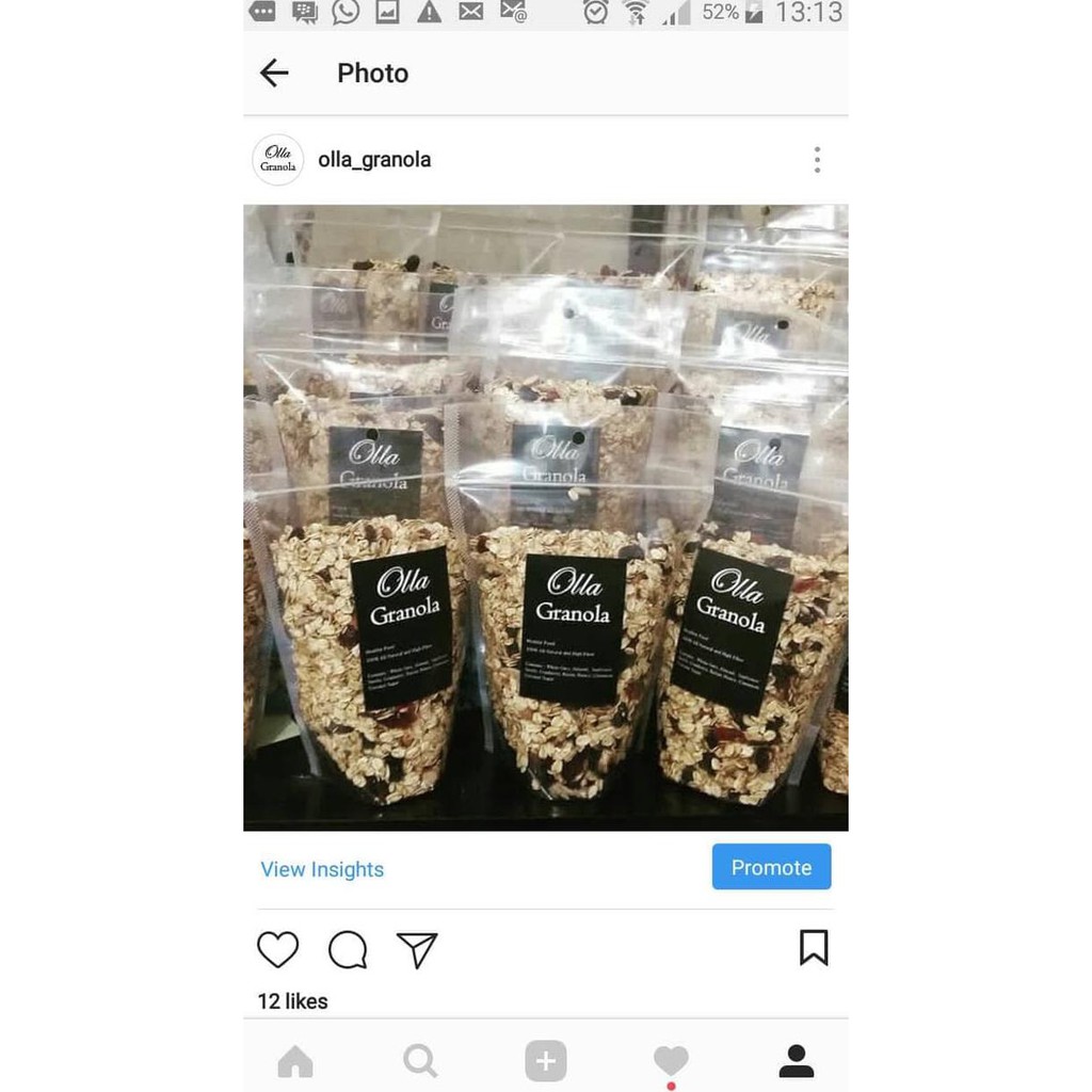 

Aseli Olla Granola Less Sugar 500 Gr/ Snack Sehat Diet Muesli Homemade It'S Work