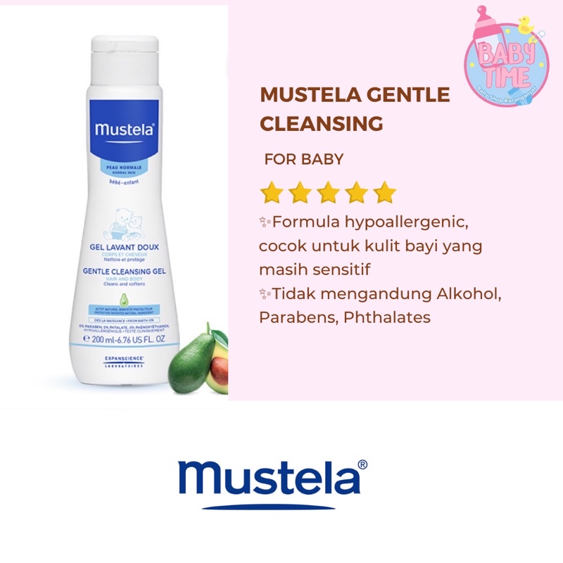 Mustela Bebe Gentle Cleansing gel 200 ml Sabun Mandi Bayi Sensitif