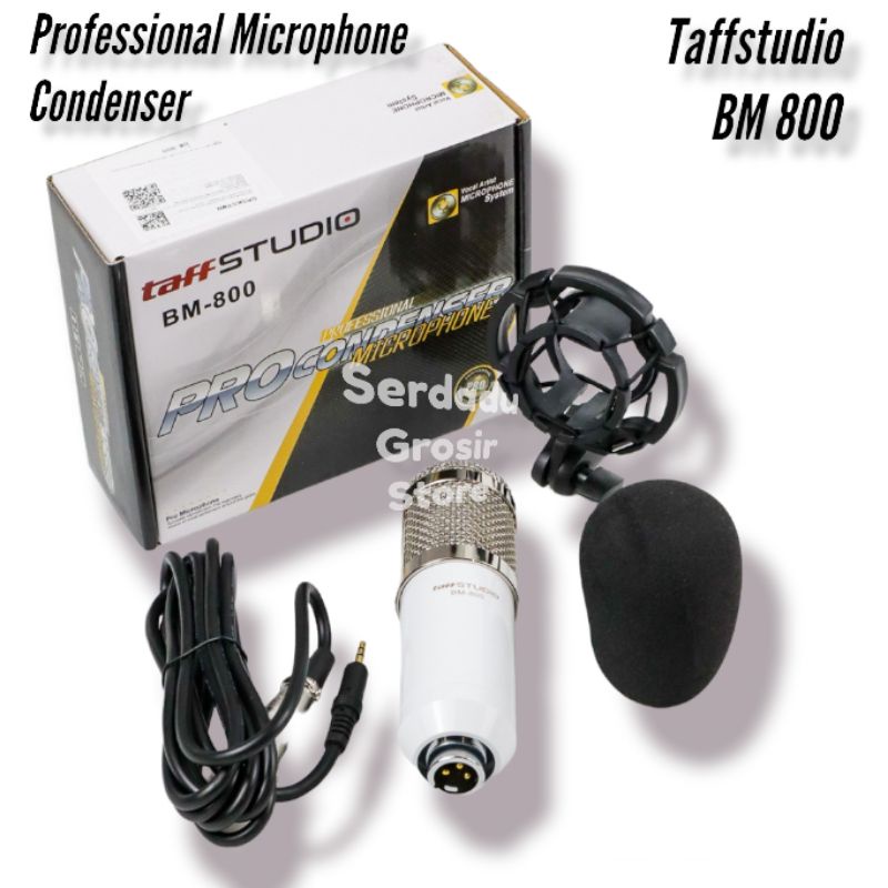 TaffSTUDIO Mikrofon Kondenser BM800 Original | BM800 Mikrofon Kondenser Studio