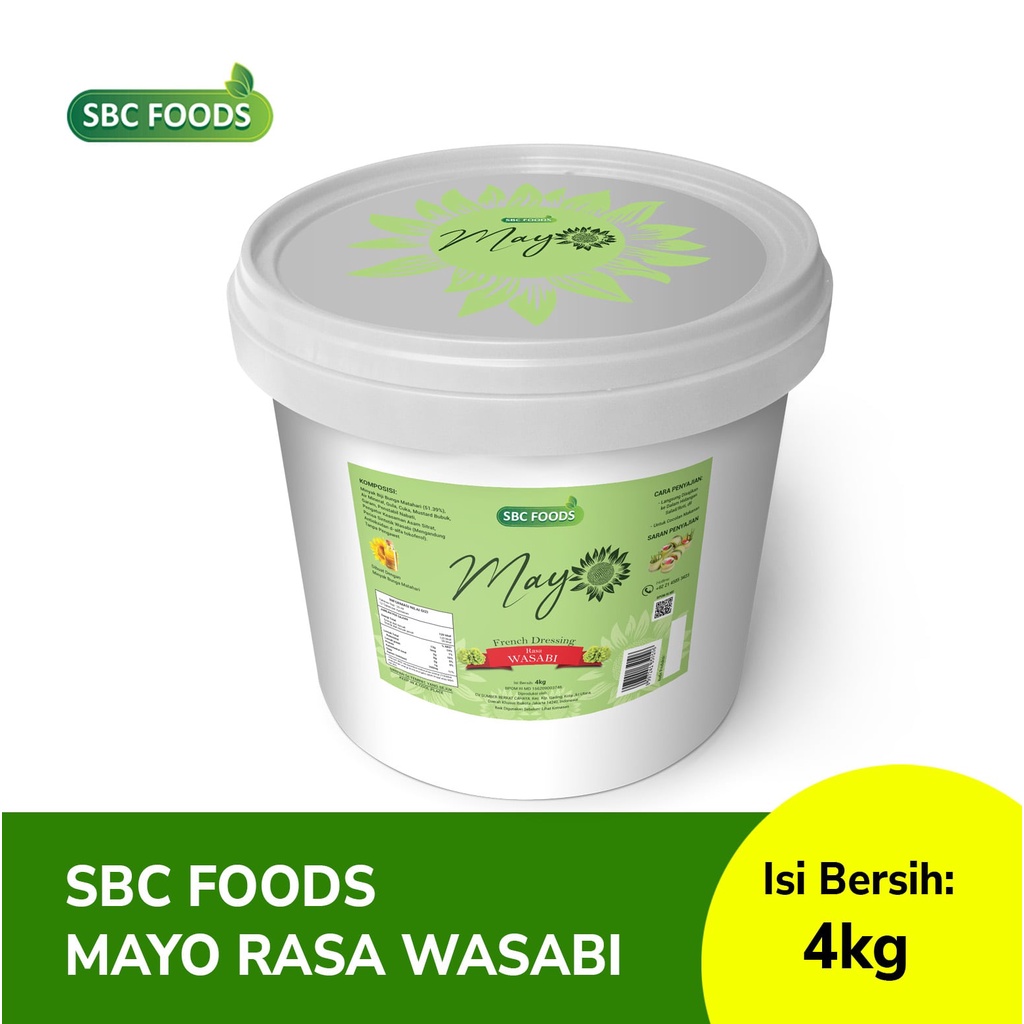

SBC MAYO Mayonaise Eggless Creamy Rasa Wasabi 4 Liters