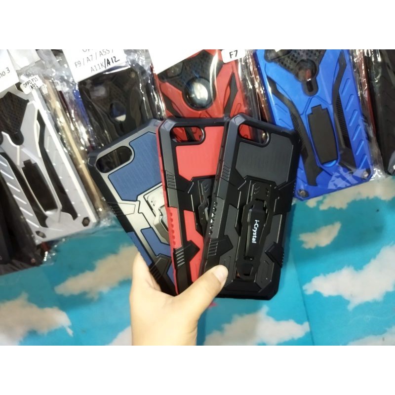 Redmi 6A I-Crystal Robot Silikon Ring Standing Cover Casing HP Hardcase