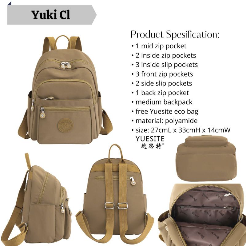 TAS RANSEL WANITA SEDANG YUESITE YUKI MEDIUM BACKPACK CYUTEBAGS