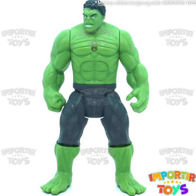 MAINAN FIGURE ACTION FIGURE AVENGER SET ANAK DGN LAMPU DAN AKSESORIS