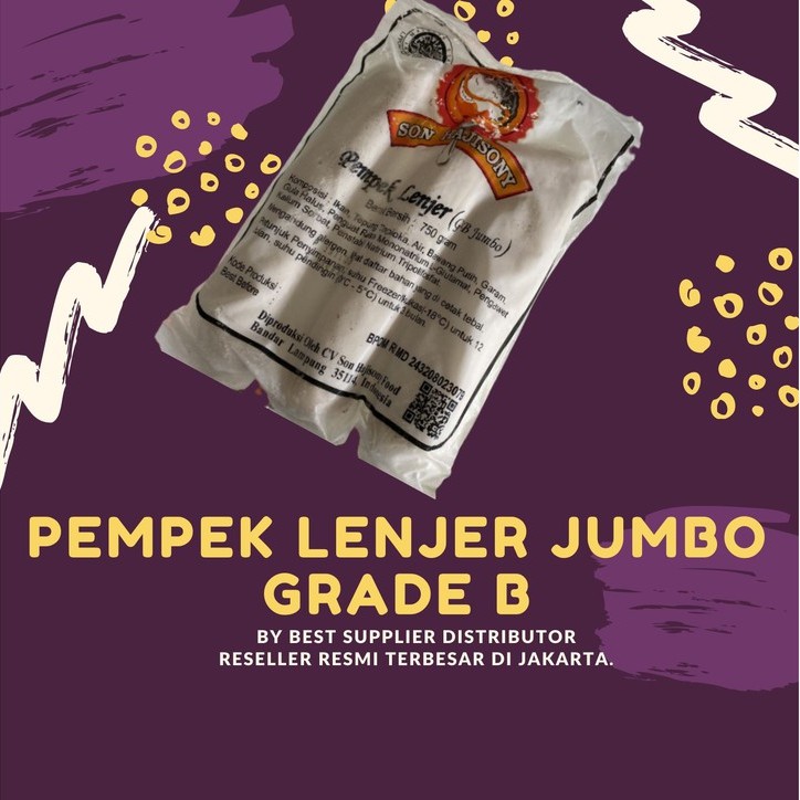 

Pempek lenjer jumbo curah sonhaji sony + cuko