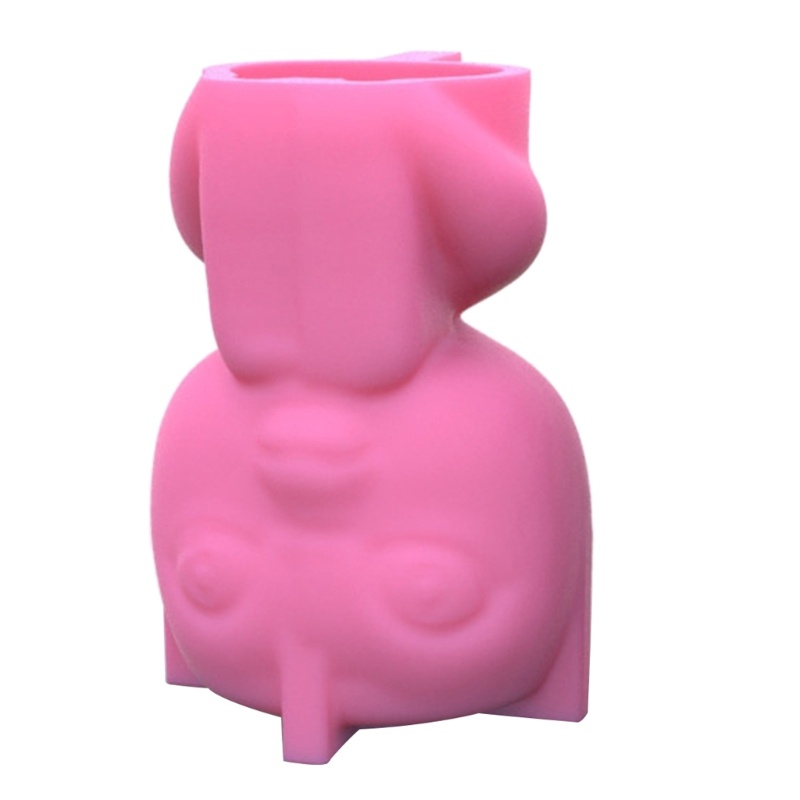 Cetakan Pot Bunga Bahan Silikon Resin Bentuk Alien Gypsum