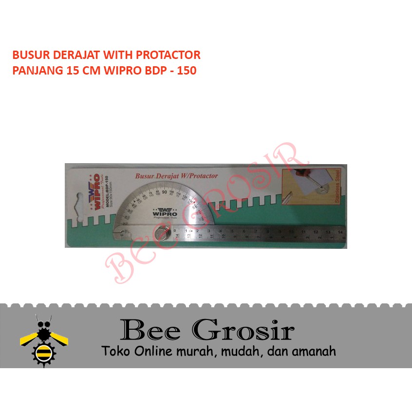 

Penggaris Busur Derajat Protactor 15 Cm WIPRO