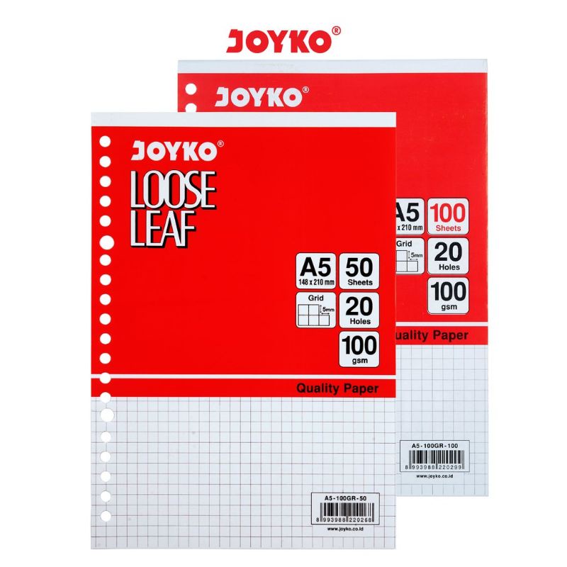 

LOOSE LEAF BINDER JOYKO A5 GRID