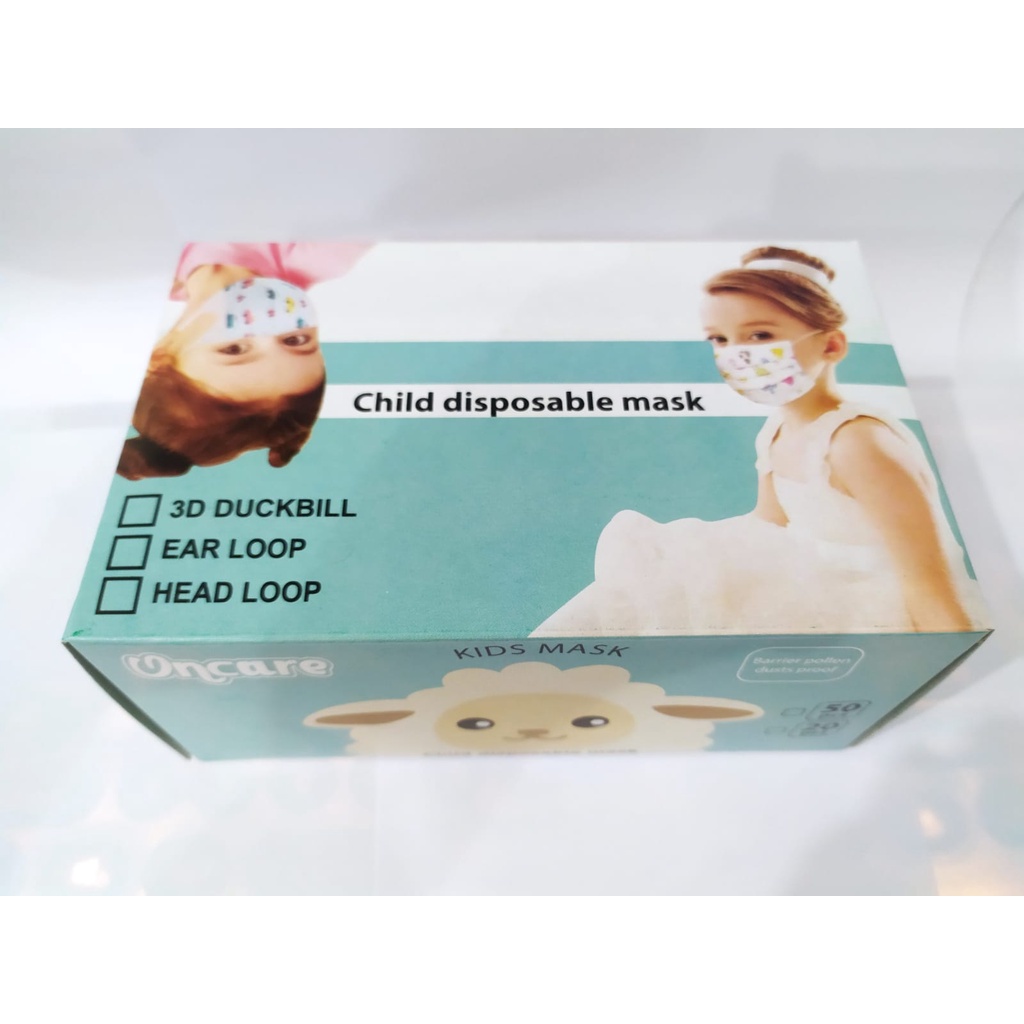 Masker Anak Earloop Karakter 3 Ply Murah