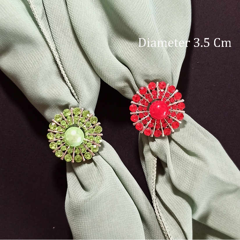 Bros Ring cincin Kerudung model bulat mutiara