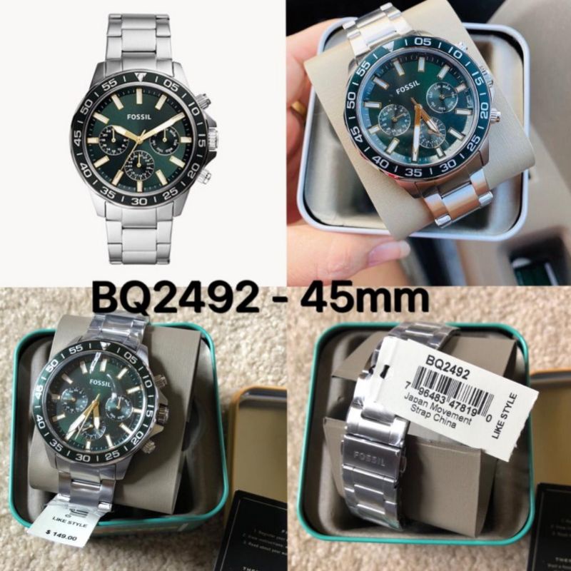JAM TANGAN PRIA TERBARU FO-SSIL BQ-2492 | BQ2492 SERIES STRAP RANTAI