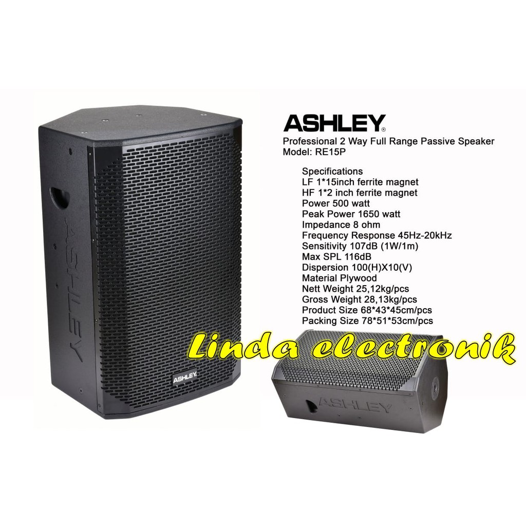 Speaker Pasif Ashley RE 15P Original Passive Ashley RE15P 15inch