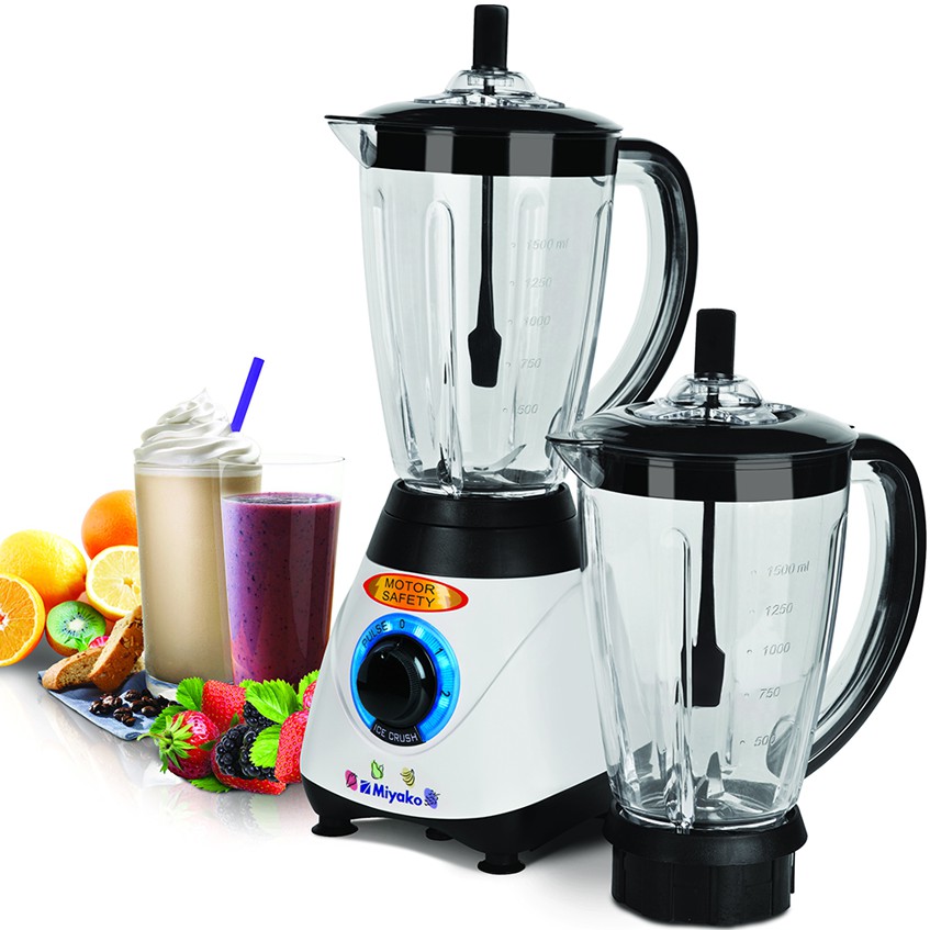 Miyako Blender Plastik 2 Tabung Gelas - BL52PI