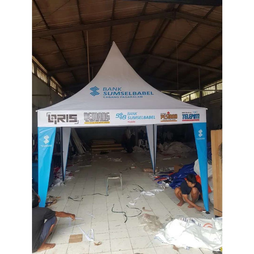 Atap Tenda 3x3 Kerucut  Model Sarnafil Tanpa Rangka Besi