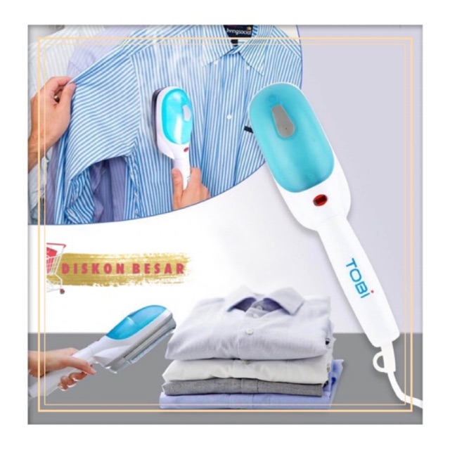 [COD] Tobi Seterika Uap, Seterika Travel Size, Travel Steamer, Seterika Minimalis