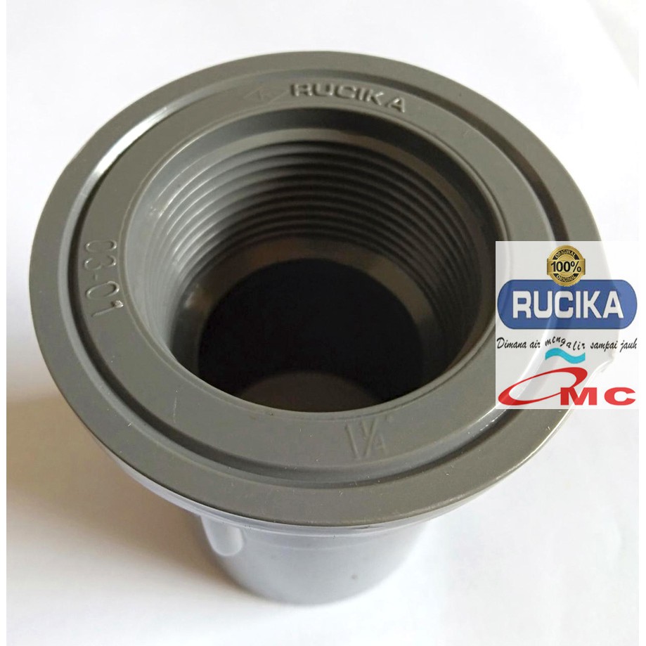 Sambungan Pipa Pralon Sock Sok Drat Dalam Faucet Socket 1 1/4 RUCIKA