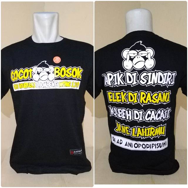 Kaos Kata Kata Cocot Bosok Shopee Indonesia
