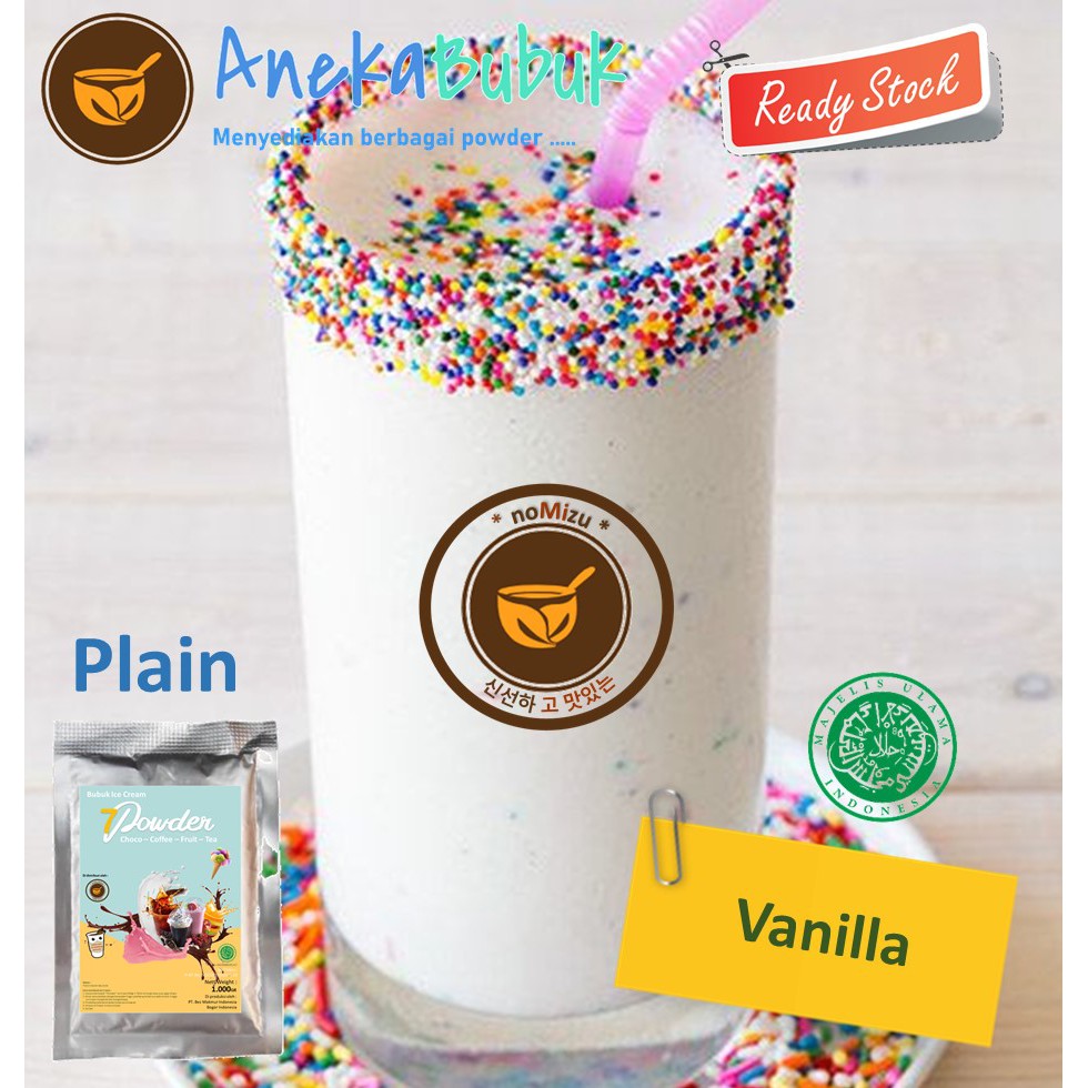 

BUBUK MINUMAN PLAIN VANILLA ORI 1KG - BUBUK RASA VANILLA 1KG - VANILA BUBUK PLAIN 1KG