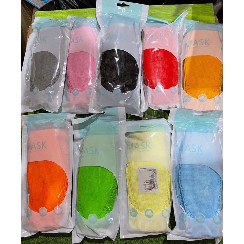 Masker KF94 TALI SENADA WARNA isi 10pcs Tebal Dewasa 4PLY IMPORT KF 94 EVO High Quality IDOL K-POP KPOP BTS BT21