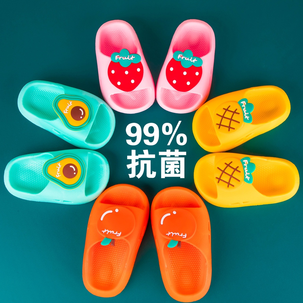 GrosirJMK - Sandal Anak Slip On / Sendal Anak Karakter Buah Lucu Import