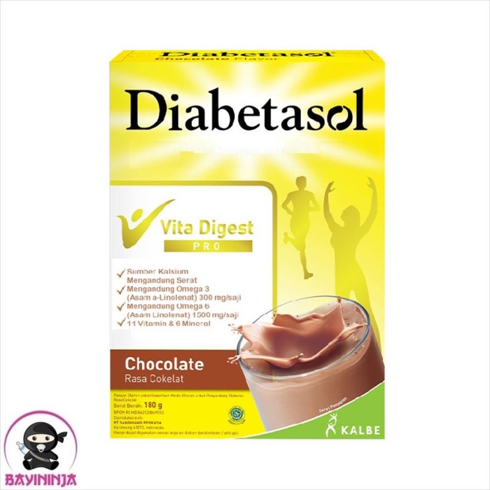 

DIABETASOL Susu Diabetes Chocolate Box 180 g T-Ninjabayi 01