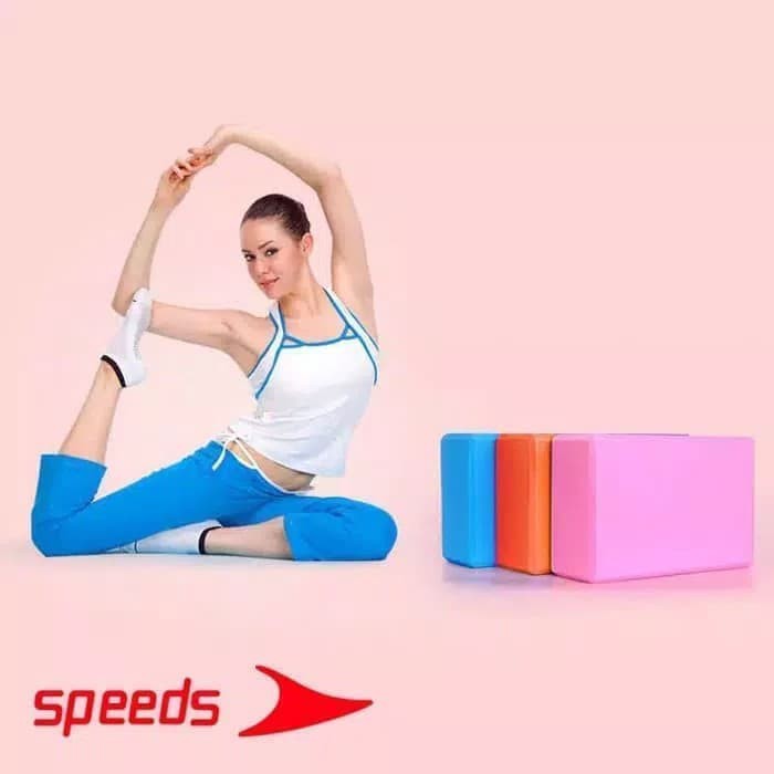 Balok Yoga Bantal Bantalan Brick Block Yoga Pilates Polos EVA PVC 023-1