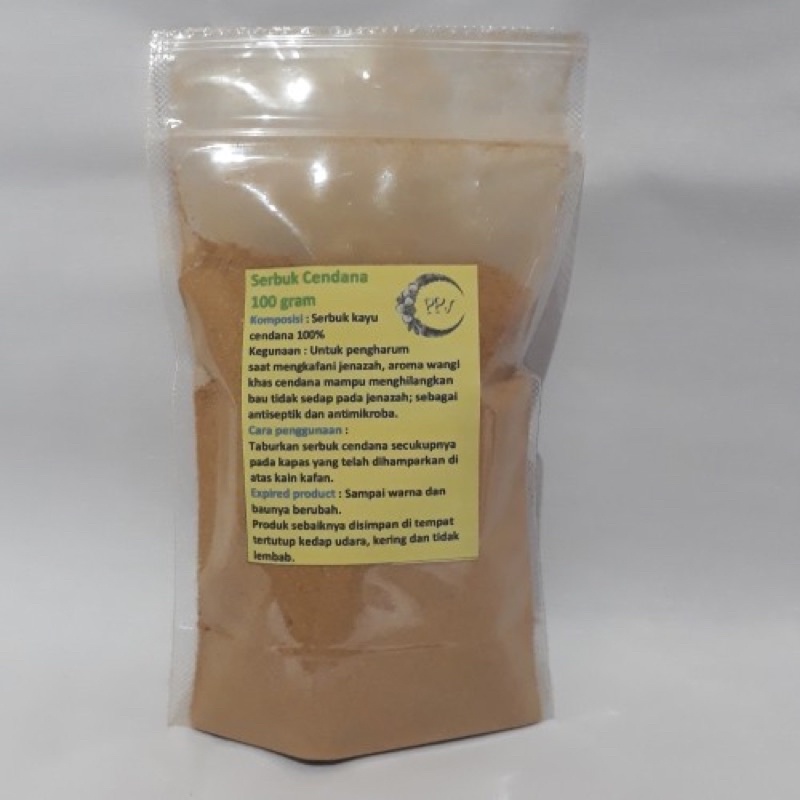 Cendana Serbuk [Bubuk]/Sandalwood/ Rempah cendana bubuk Standar 100 gram untuk Jenazah