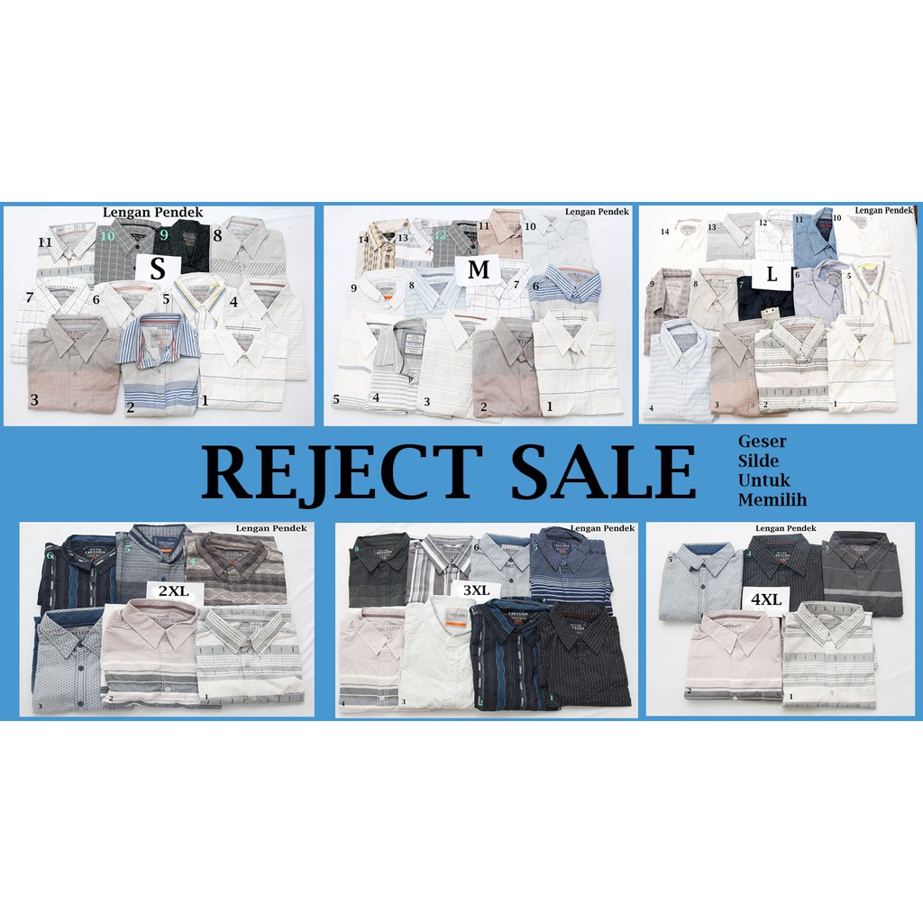 REJECT SALE / KEMEJA PRIA WANITA LENGAN PENDEK / KEMEJA KASUAL