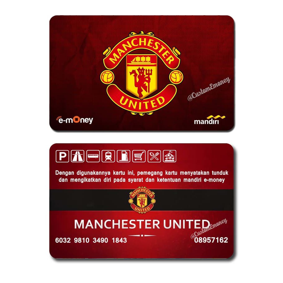 SALE   kartu mandiri etoll e-money e-toll 50rb manchester united mu card