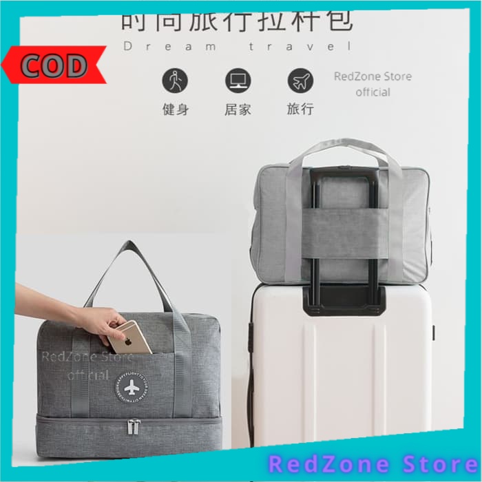 Tas Travel Pria Wanita Jinjing Jumbo Waterproof Anti Air Travel Bag Perlengkapan Traveling Shoulder 