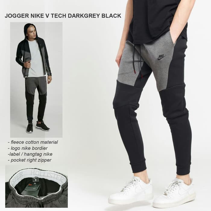 nike tech black grey