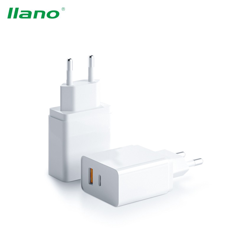 

Llano Pd3.0+Qc3.0 Charger Plug Eu 2pin Untuk Huawei Fpc Usb 3.0 (18W)