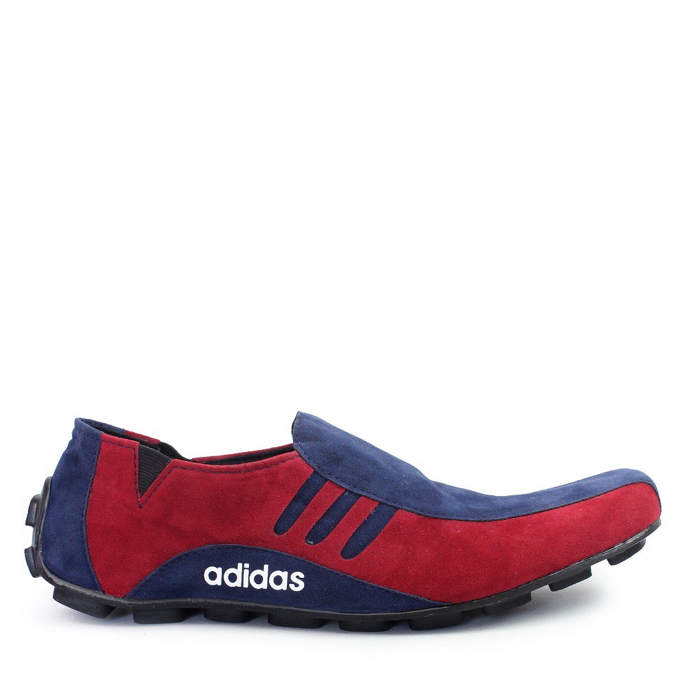 MS Shop - BIG SALE !! - Sepatu Casual Pria Adidas Neymar Navy Merah Slop Formal Santai Keren Slipon