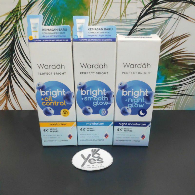 Wardah Perfect Bright MOISTURIZER Cream 20ml Pelembab Siang Malam Krim Brightening + Oil Control + Night Glow Smooth