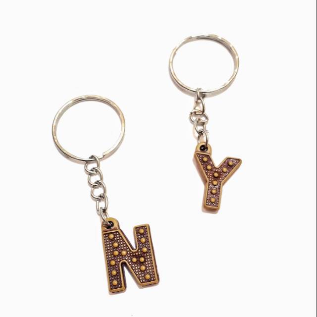 Gantungan Kunci Inisial Etnik  | ethnic Initial Key Chain