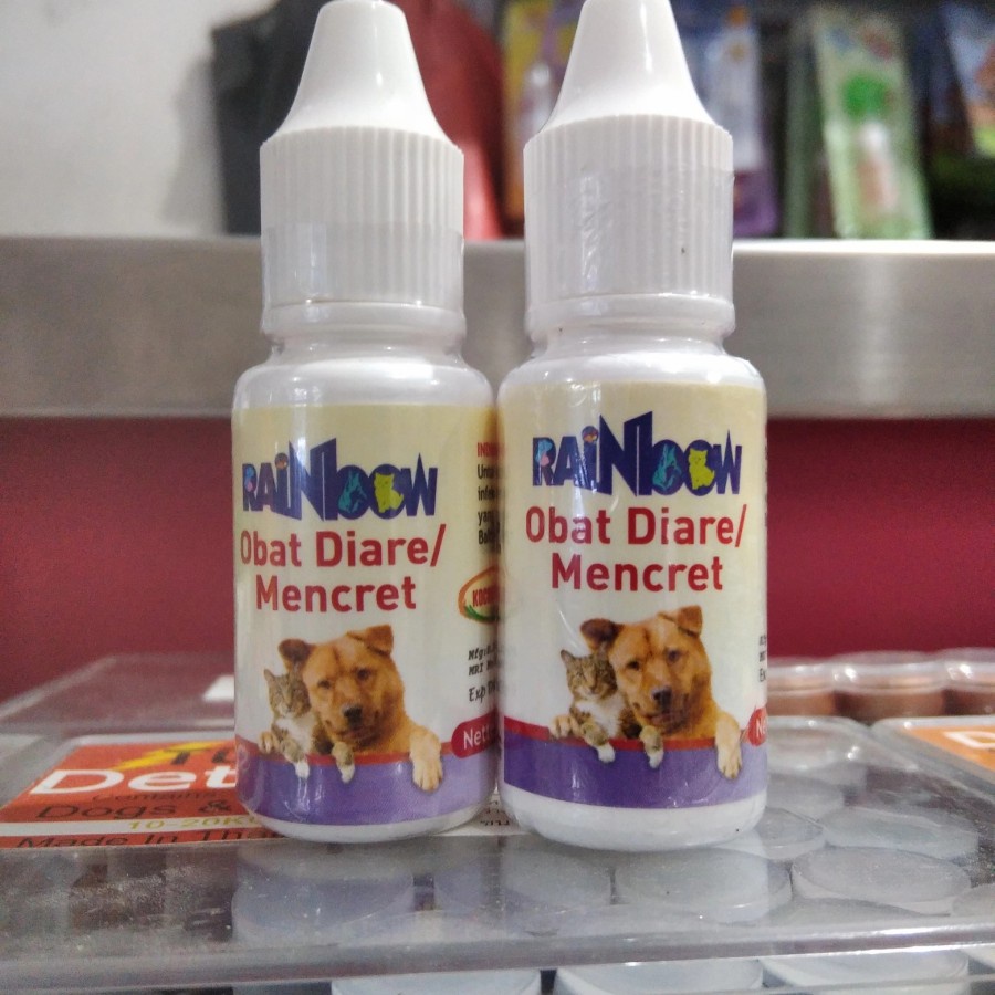 Rainbow obat Mencret Diare kucing Anjing 8ml - Obat Diare Hewan Rainbow