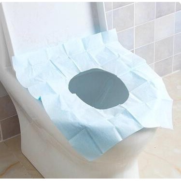 Alas Kertas Duduk Toilet / Kertas Alas Dudukan WC / Tatakan Toilet Portable / Travel Toilet Seat Cover Disposable / 1 Lembar